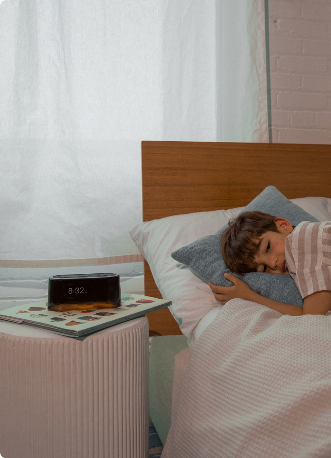 Kids' bedtime with the Loftie Clock night light
